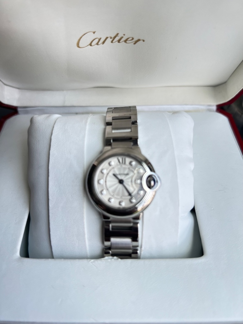 28mm Cartier Ballon Bleu Steel Diamond Dial Watch - Picture 3 of 5